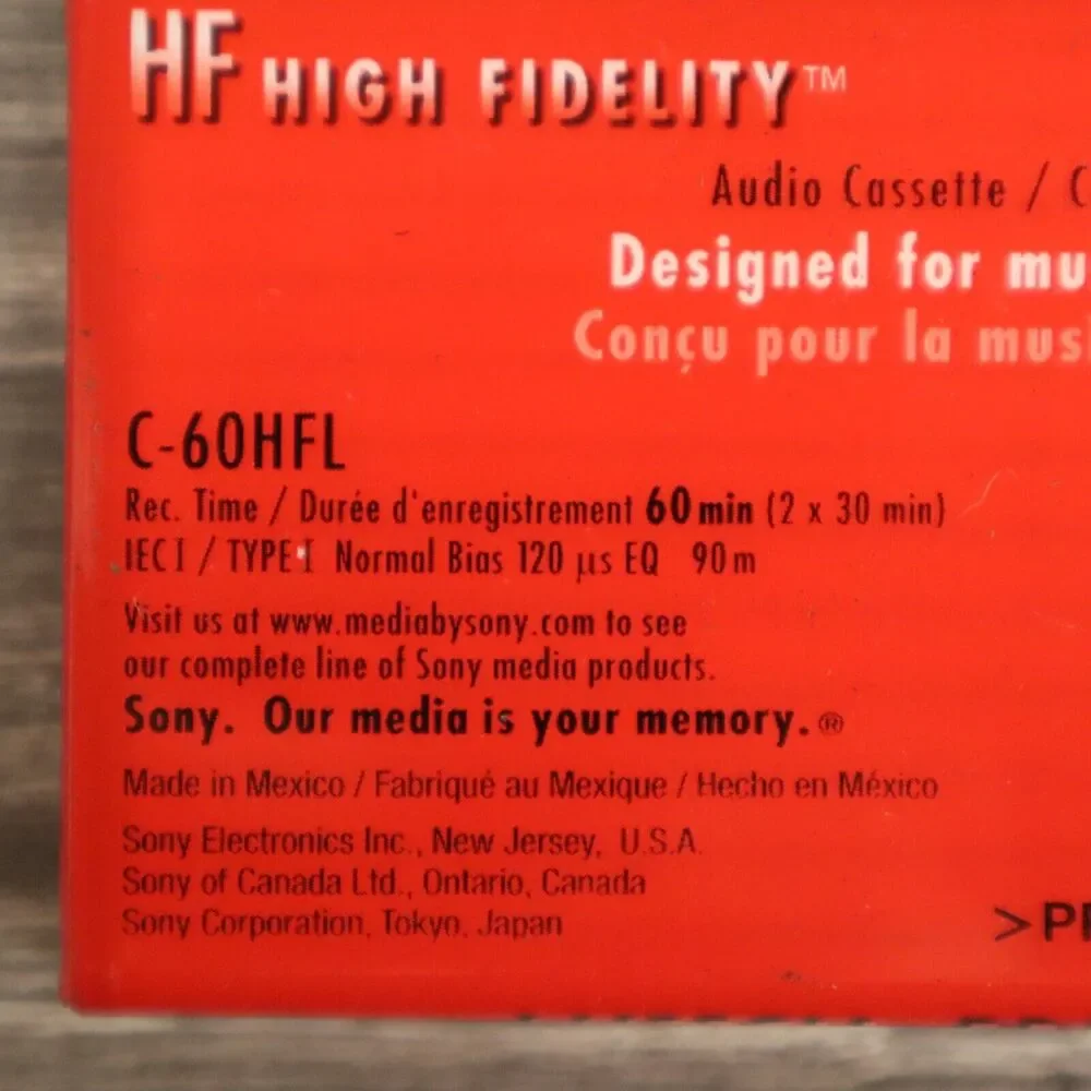 Sony HF High Fidelity 60 Minute Audio Cassette Normal Bias Blank Tapes X 7